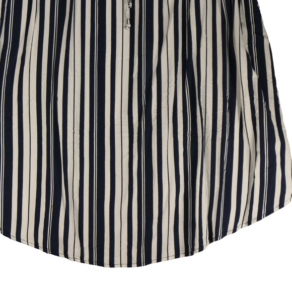 Torrid Blue White Dress Womens Size 0 XL Pockets Stretch Elastic Draw Waist - Picture 6 of 9